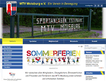 Tablet Screenshot of mtv-moisburg.de